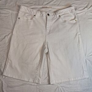 Michael Kors White Jean Shorts/ Bermuda Shorts